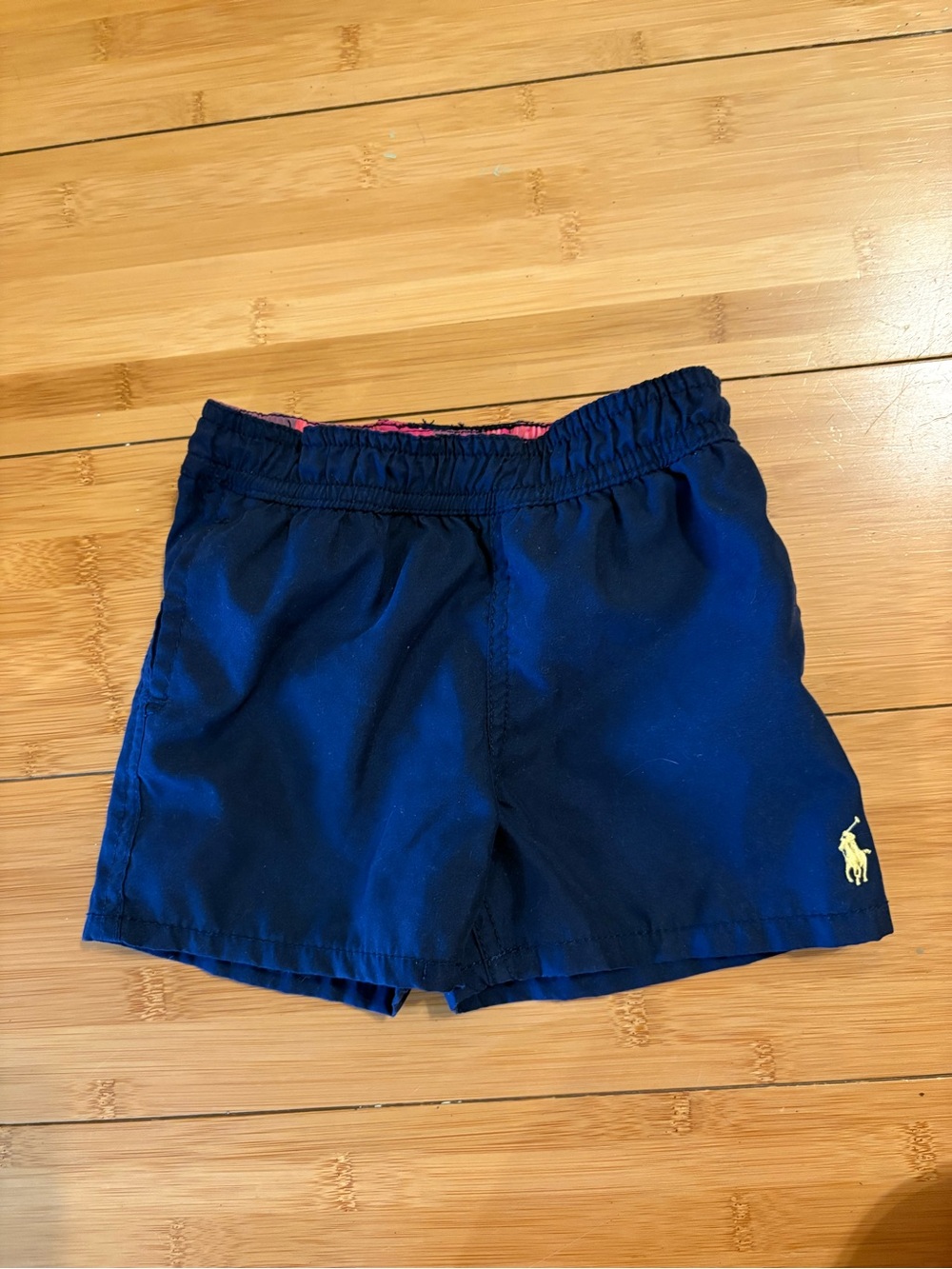 Ralph Lauren Navy Kids Shorts with Yellow Pony